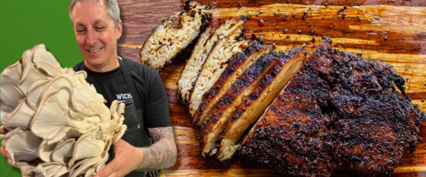 How Chef Derek Sarno Turned 400 Pounds of Mushrooms Into Vegan Meat at Austin’s Top Barbecue Fest
